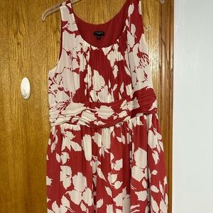 Terracotta white flowers dress